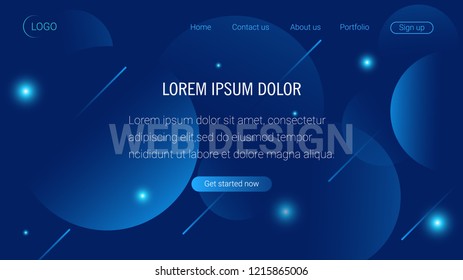 Liquid color background design. Landing page template. Header for website. High detailed isometric vector illustration. eps10