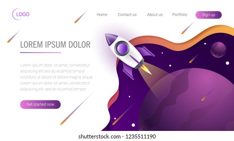 Liquid color background design. Landing page template. Header for website. High detailed isometric vector illustration. eps10