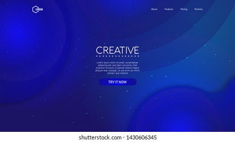 Liquid color background design for Landing page web. Fluid gradient shapes composition. Futuristic design posters. Eps10 vector.
