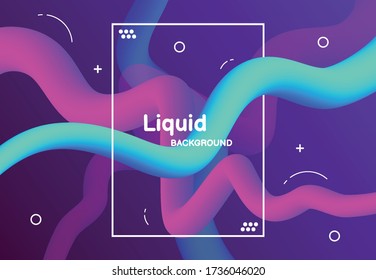 Diseño de fondo de color líquido. Afiche moderno de flujo colorido. Ilustración del vector