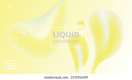 Liquid color background design. Modern gradient yellow fluid landing page. Gradient shapes composition. Futuristic design banner