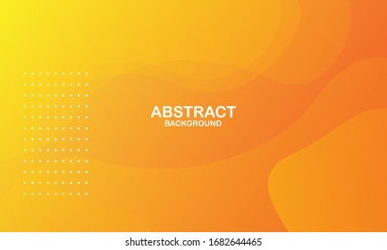 Liquid color background design. Orange elements with fluid gradient. Dynamic shapes composition. Vector illustration