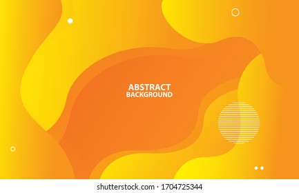 Diseño de fondo de color líquido. Elementos naranja con gradiente de fluido. Composición dinámica de formas. Ilustración del vector