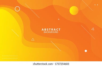 Liquid color background design. Orange elements with fluid gradient. Dynamic shapes composition. Vector illustration