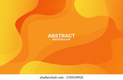 Liquid color background design. Orange elements with fluid gradient. Dynamic shapes composition. Eps10 vector