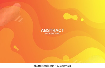 Diseño de fondo de color líquido. Elementos anaranjados con gradiente de fluido. Composición dinámica de formas. Ilustración del vector