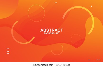 Liquid color background design. Orange elements with fluid gradient. Dynamic shapes composition. Eps10 vector