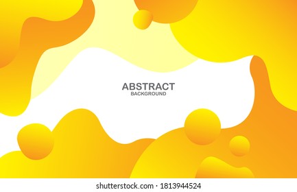 Liquid color background design. Orange elements with fluid gradient. Dynamic shapes composition. Eps10 vector