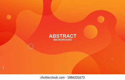 Liquid color background design. Orange elements with fluid gradient. Dynamic shapes composition. Eps10 vector