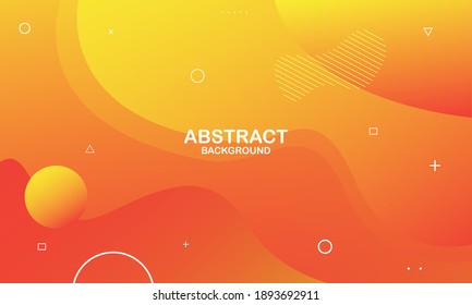 Diseño de fondo de color líquido. Elementos anaranjados con gradiente de fluido. Composición dinámica de formas. Vector Eps10