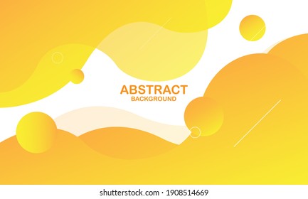 Liquid color background design. Orange elements with fluid gradient. Dynamic shapes composition. Vector illustration
