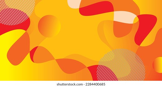Liquid color background design. Orange elements with fluid gradient. Dynamic shapes composition. Eps10 vector