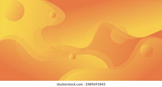 Diseño de fondo de color líquido. Elementos naranjas con gradiente fluido. Composición de Formas dinámicas. Ilustración vectorial