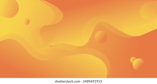 Diseño de fondo de color líquido. Elementos naranjas con gradiente fluido. Composición de Formas dinámicas. Ilustración vectorial