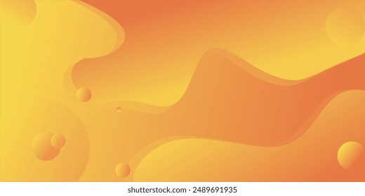 Diseño de fondo de color líquido. Elementos naranjas con gradiente fluido. Composición de Formas dinámicas. Ilustración vectorial