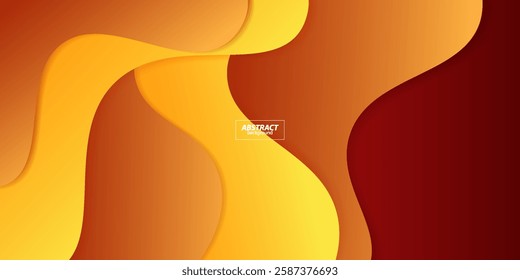 Liquid color background design. Orange elements with fluid gradient. Dynamic shapes composition. Eps10 vector