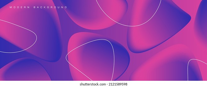 Liquid color background design. Pink and violete elements shapes with fluid gradient and linear shapes . Dynamic composition abstract backdrop