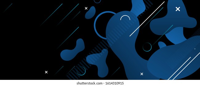 Liquid color background design posters. Eps10 vector. Classic blue color gradient shapes background vector