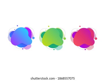 Diseño de fondo de color líquido. Diseño líquido morado en un estilo moderno sobre fondo blanco. Icono de resumen. Pancarta brillante. Forma redonda.