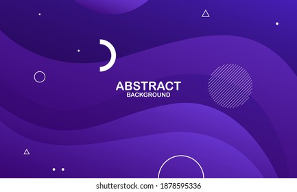 Liquid color background design. Purple elements with fluid gradient. Dynamic shapes composition. Eps10 vector