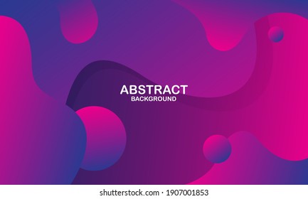 Diseño de fondo de color líquido. Elementos púrpura con gradiente de fluido. Composición dinámica de formas. Ilustración del vector