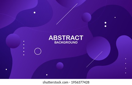 Diseño de fondo de color líquido. Elementos púrpura con gradiente de fluido. Composición dinámica de formas. Ilustración del vector