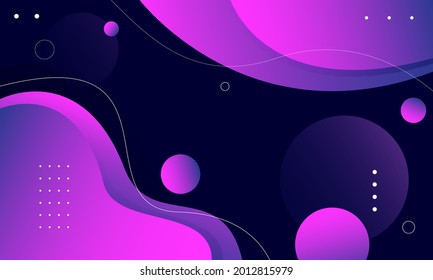 Liquid color background design. Purple elements with fluid gradient. Dynamic shapes composition. Eps10 vector