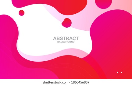 Liquid color background design. Red elements with fluid gradient. Dynamic shapes composition. Vector illustration