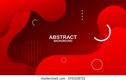 Liquid color background design. Red elements with fluid gradient. Dynamic shapes composition. Eps10 vector