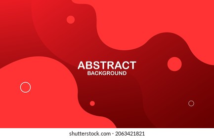 Liquid color background design. Red elements with fluid gradient. Dynamic shapes composition. Vector illustration
