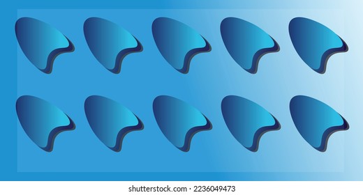 Liquid color background design with a shape. Fluid gradient shapes composition. Blue Futuristic design posters. Eps10 vector.