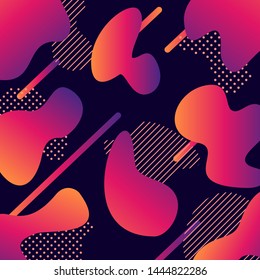 Liquid color background design with trendy shapes composition. Futuristic design background for banner poster frame