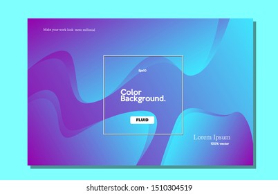 Liquid color background design. Trendy gradient composition eps10 -Vector