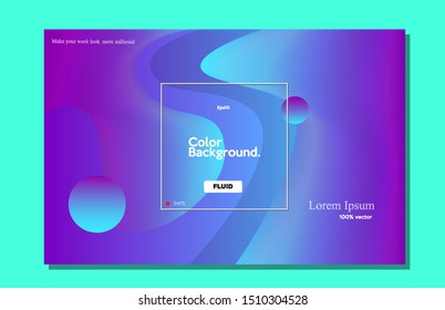 Liquid color background design. Trendy gradient composition eps10 -Vector