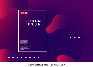 Liquid color background design vector illustration. Fluid gradient shapes composition concept. Futuristic design landing page and web app