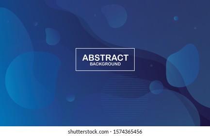 Liquid color background design. Wavy geometric background. Blue fluid shapes composition with trendy gradients. Abstract liquid background. Cool background design for posters. Vector illustration
