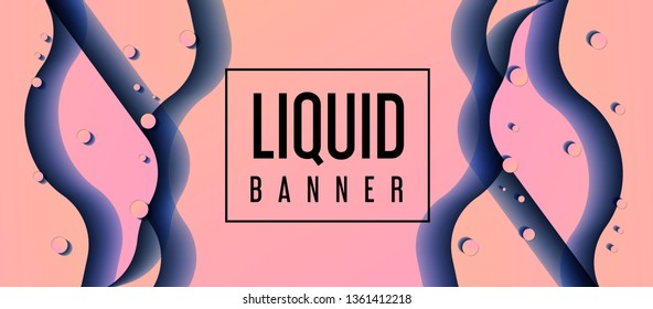 Liquid color background design for website. Fluid gradient shapes composition. Futuristic design posters. Eps10 vector