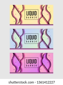 Liquid color background design for website. Fluid gradient shapes composition. Futuristic design posters. Eps10 vector