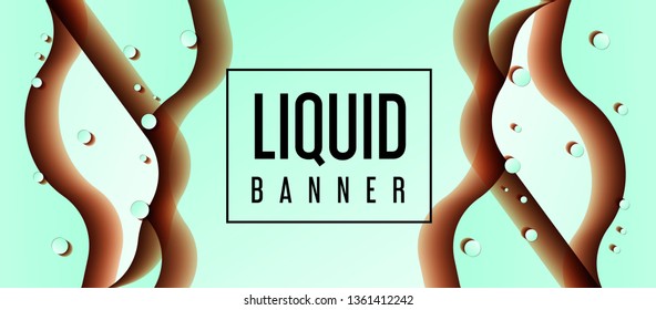 Liquid color background design for website. Fluid gradient shapes composition. Futuristic design posters. Eps10 vector