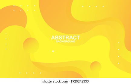 Liquid color background design. Yellow elements with fluid gradient. Dynamic shapes composition. Eps10 vector