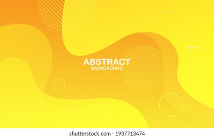 Liquid color background design. Yellow elements with fluid gradient. Dynamic shapes composition. Eps10 vector