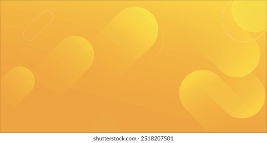 Liquid color background design. Yellow elements with fluid gradient. Dynamic shapes composition. Vector illustration
