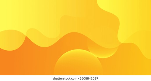 Liquid color background design. Yellow Fluid gradient shapes composition. Futuristic design posters. Eps10 vector