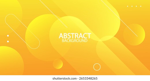 Liquid color background design. Yellow elements with fluid gradient. Dynamic shapes composition. Vector illustration