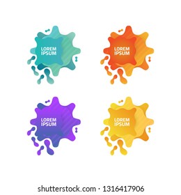Liquid Color background.  Fluid gradient elements for minimal banner, poster, social post.