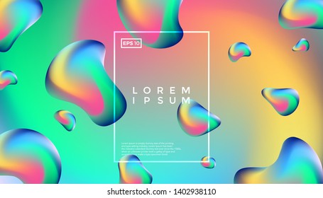 Liquid color background. Fluid gradient shapes composition. Eps10 vector