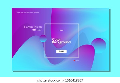 Liquid color background. Futurisric design poster. Trendy gradient shape composition. Eps10 -Vector