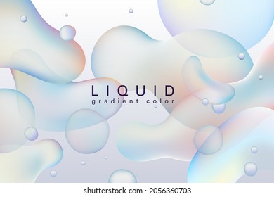 Fondo de color líquido, gradiente de malla, afiches de diseño futurista, Formas fluidas