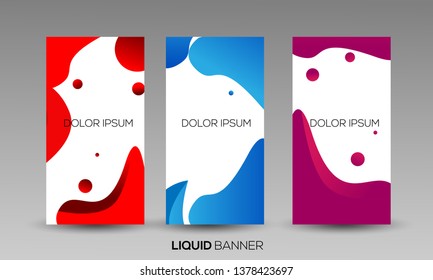 Liquid color banner vector illustration background