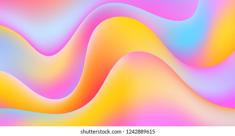 Liquid color. Bright wavy background 